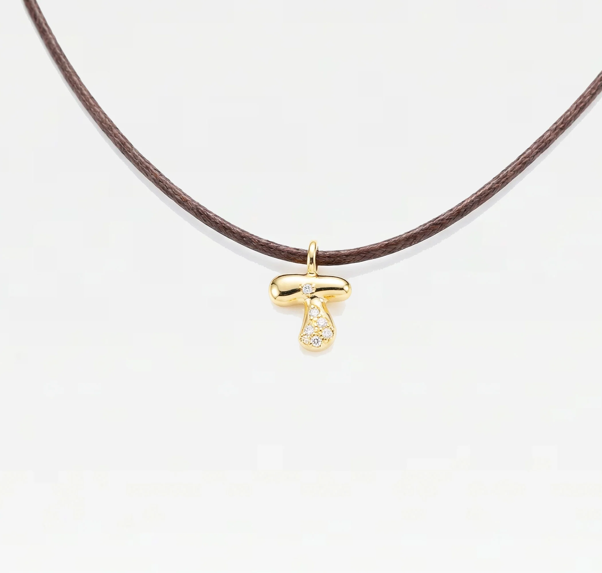 THE STONE BUBBLE LETTER NECKLACE - Image 26