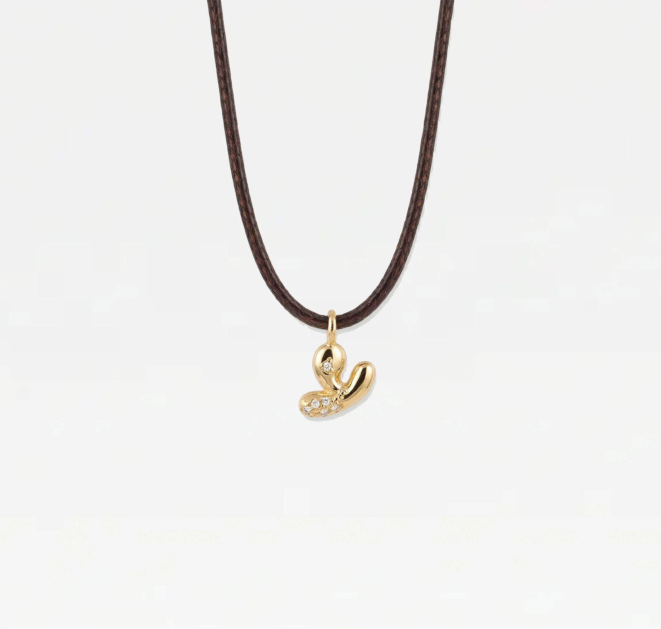 THE STONE BUBBLE LETTER NECKLACE - Image 30