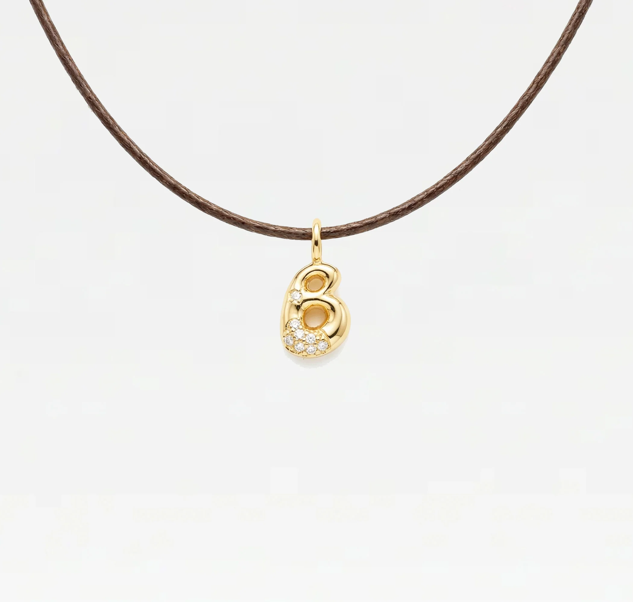 THE STONE BUBBLE LETTER NECKLACE - Image 6