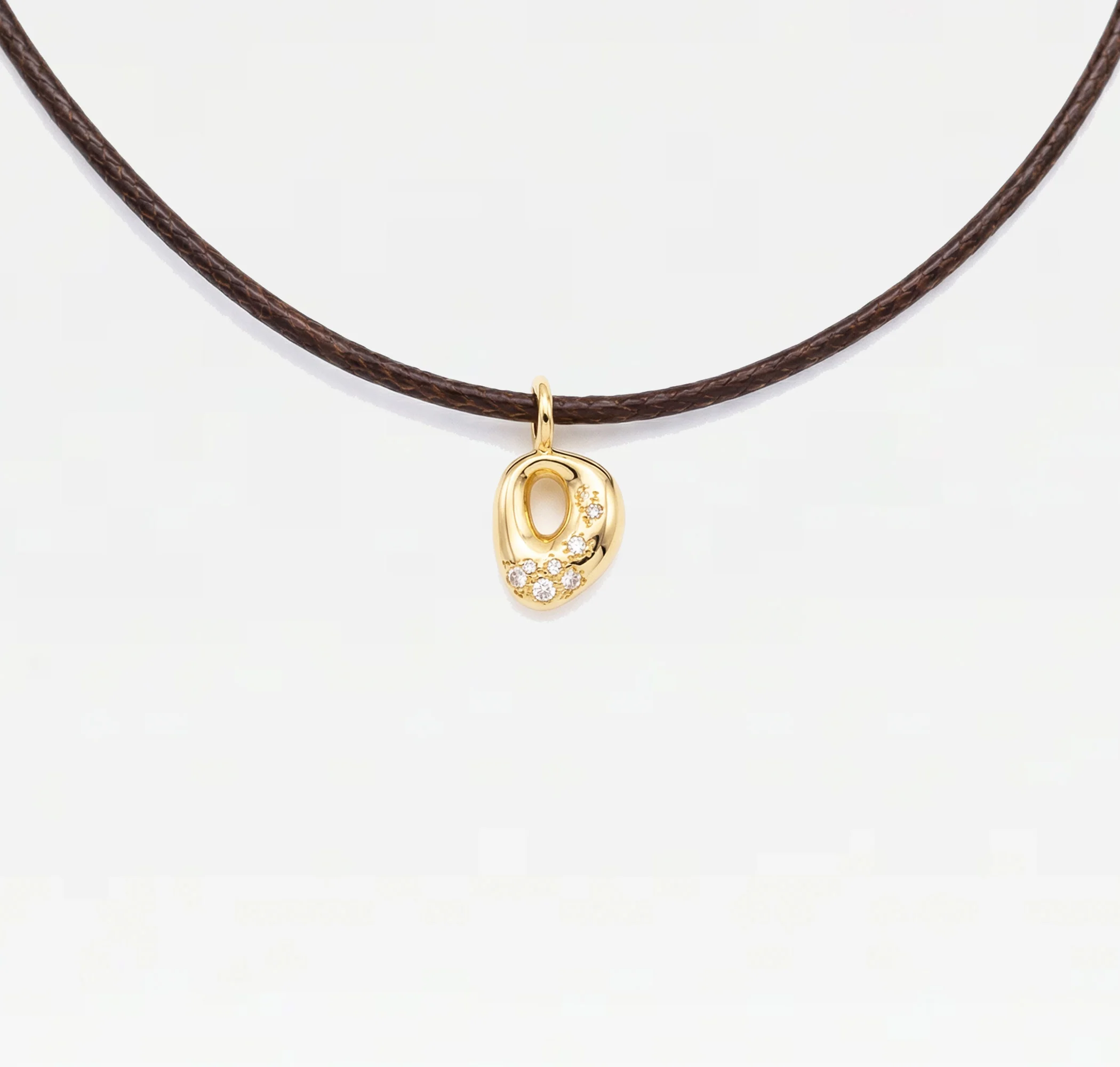 THE STONE BUBBLE LETTER NECKLACE - Image 9