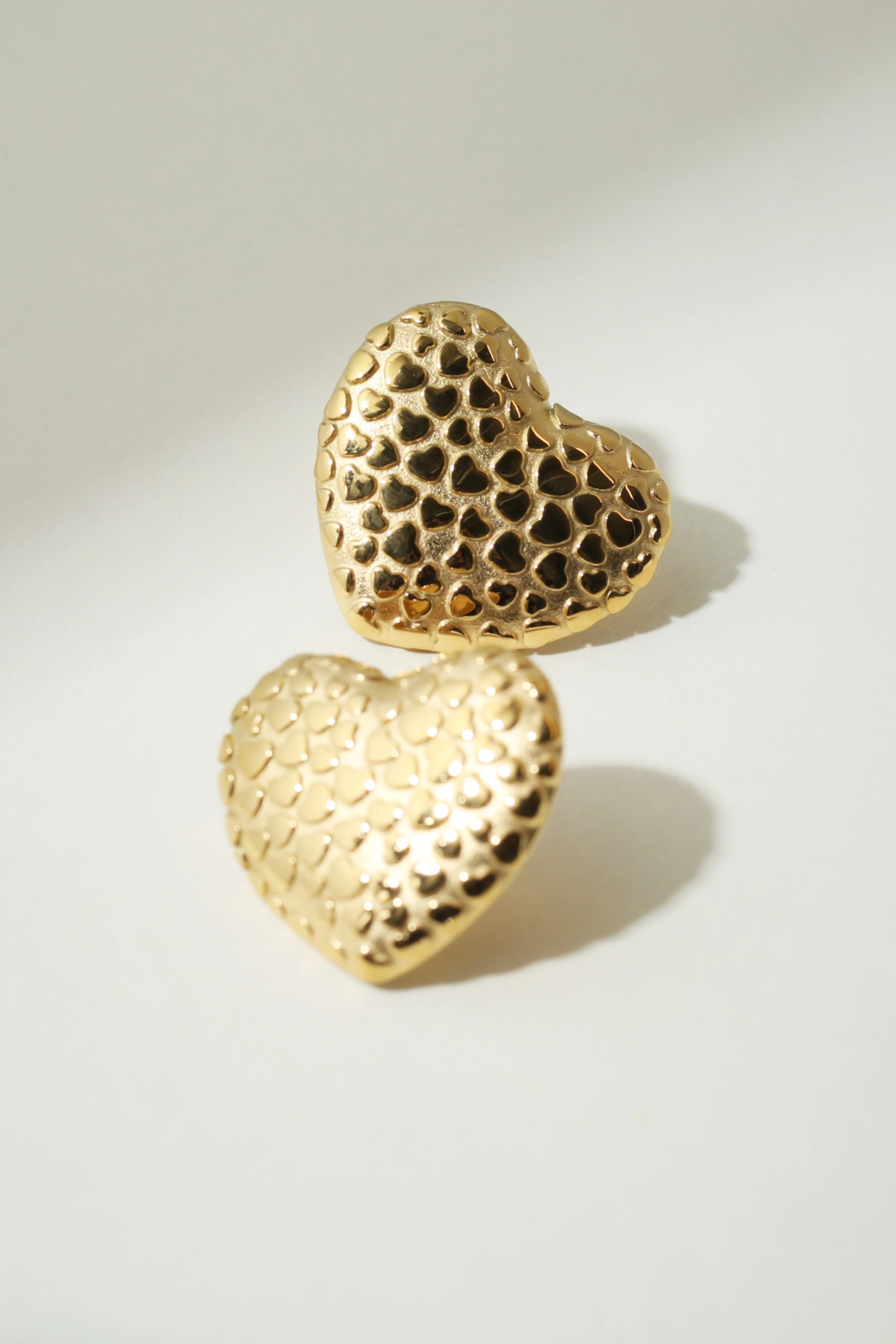 The Textured Heart Earrings - Image 6