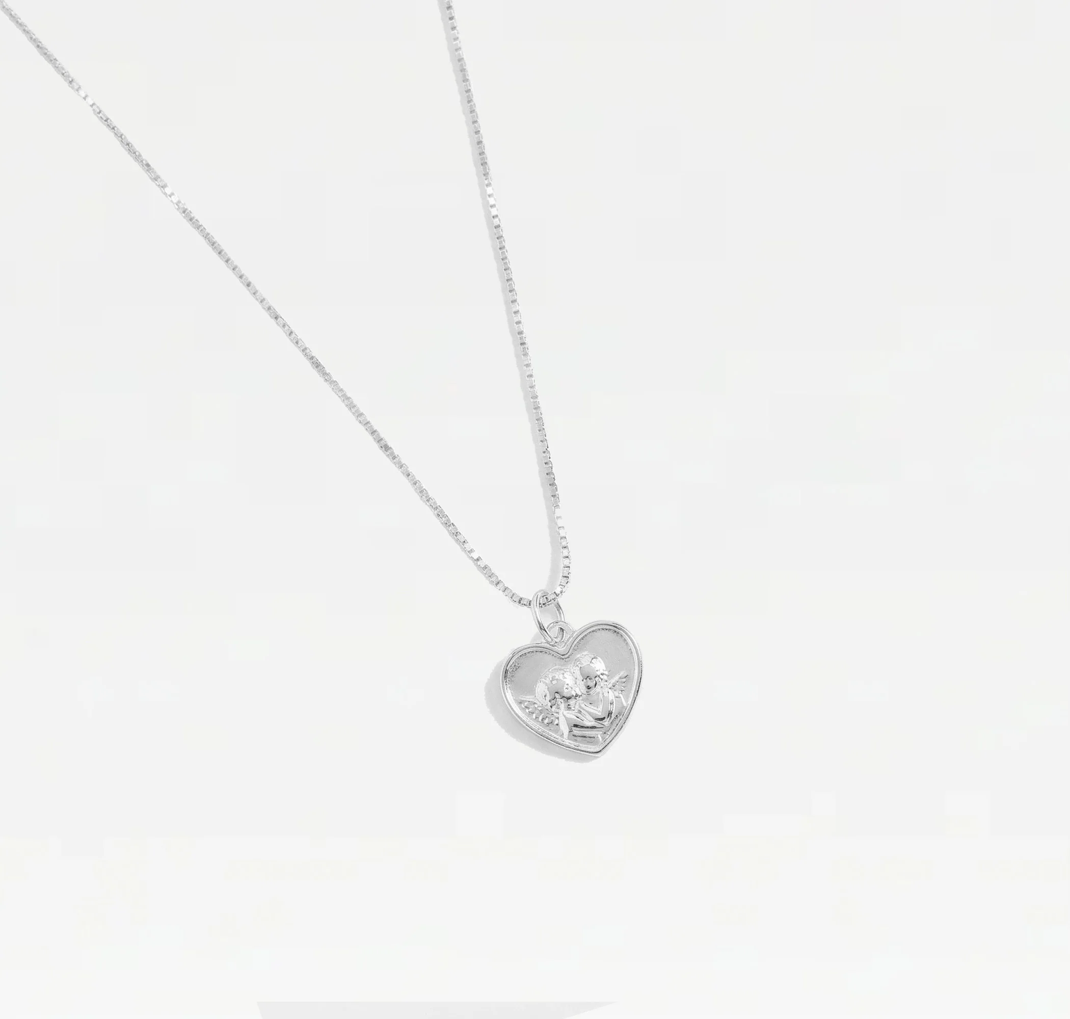 The Tiny Angel Heart Pendant Necklace - Image 3
