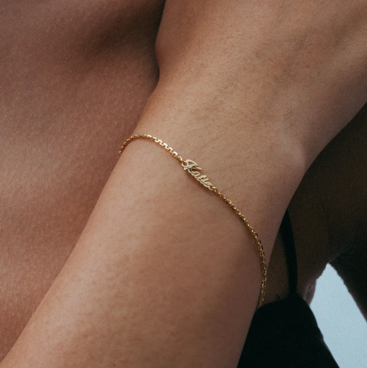 The Tiny Script Nameplate Bracelet - Image 4
