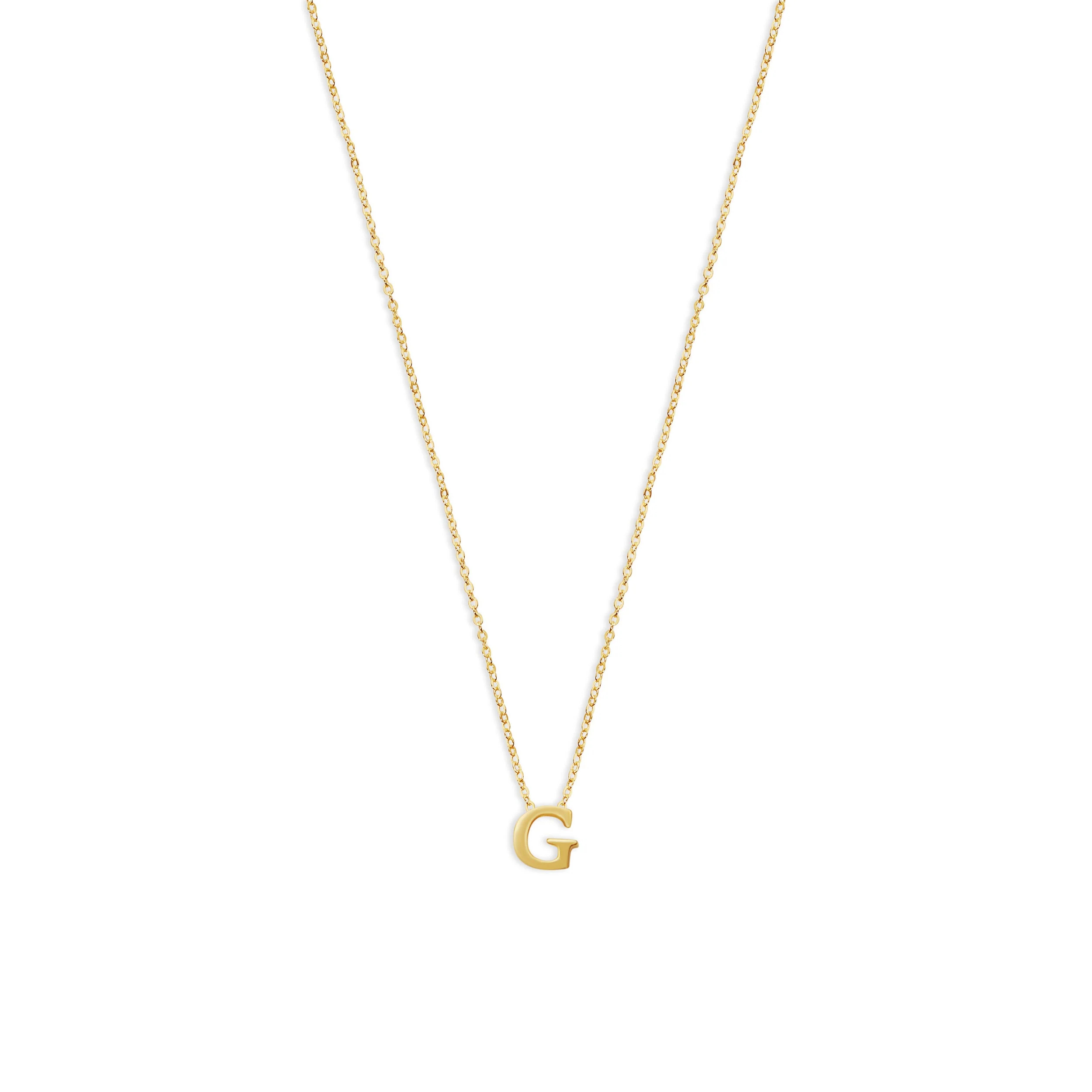 The Tiny Single Initial Block Necklace - Image 10