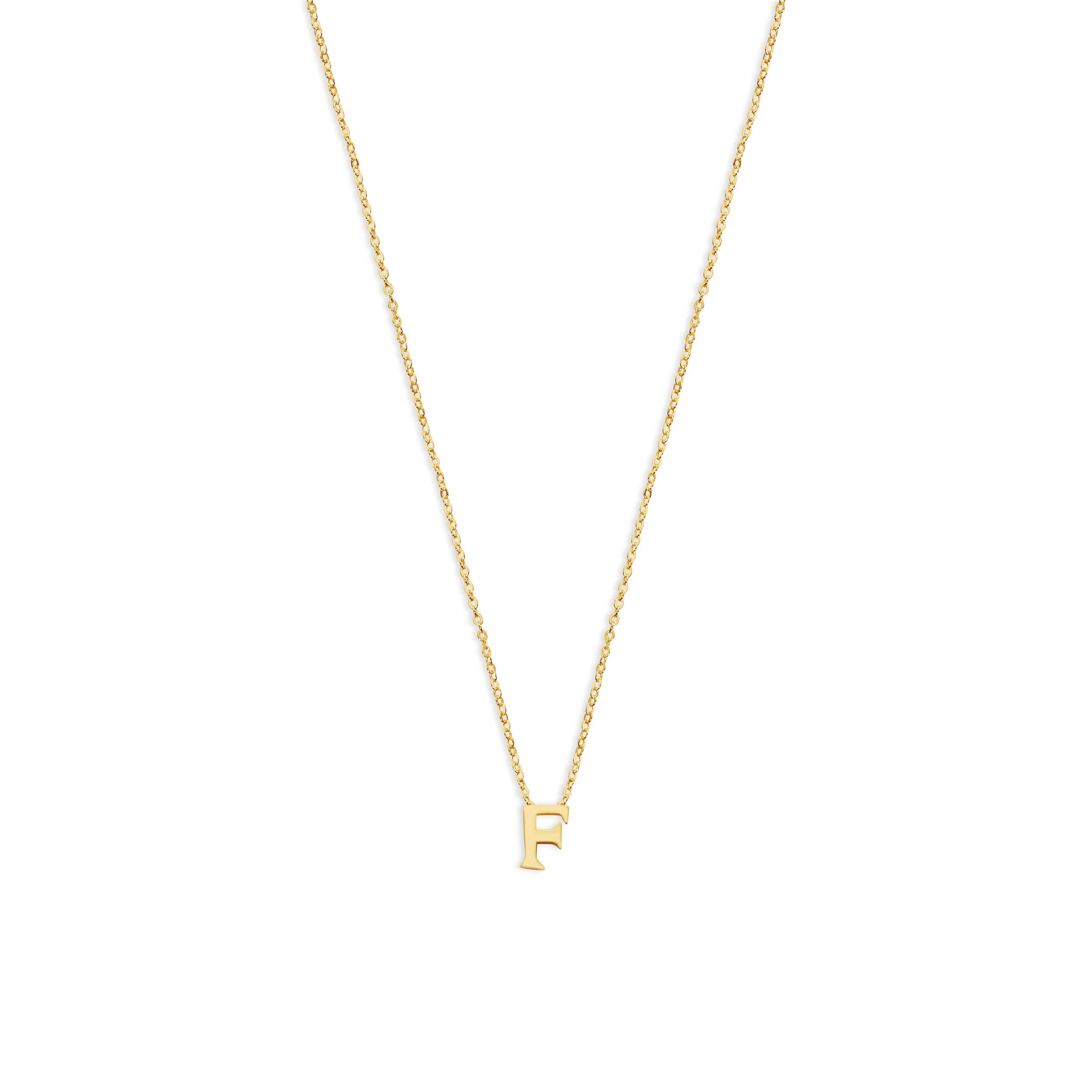 The Tiny Single Initial Block Necklace - Image 11