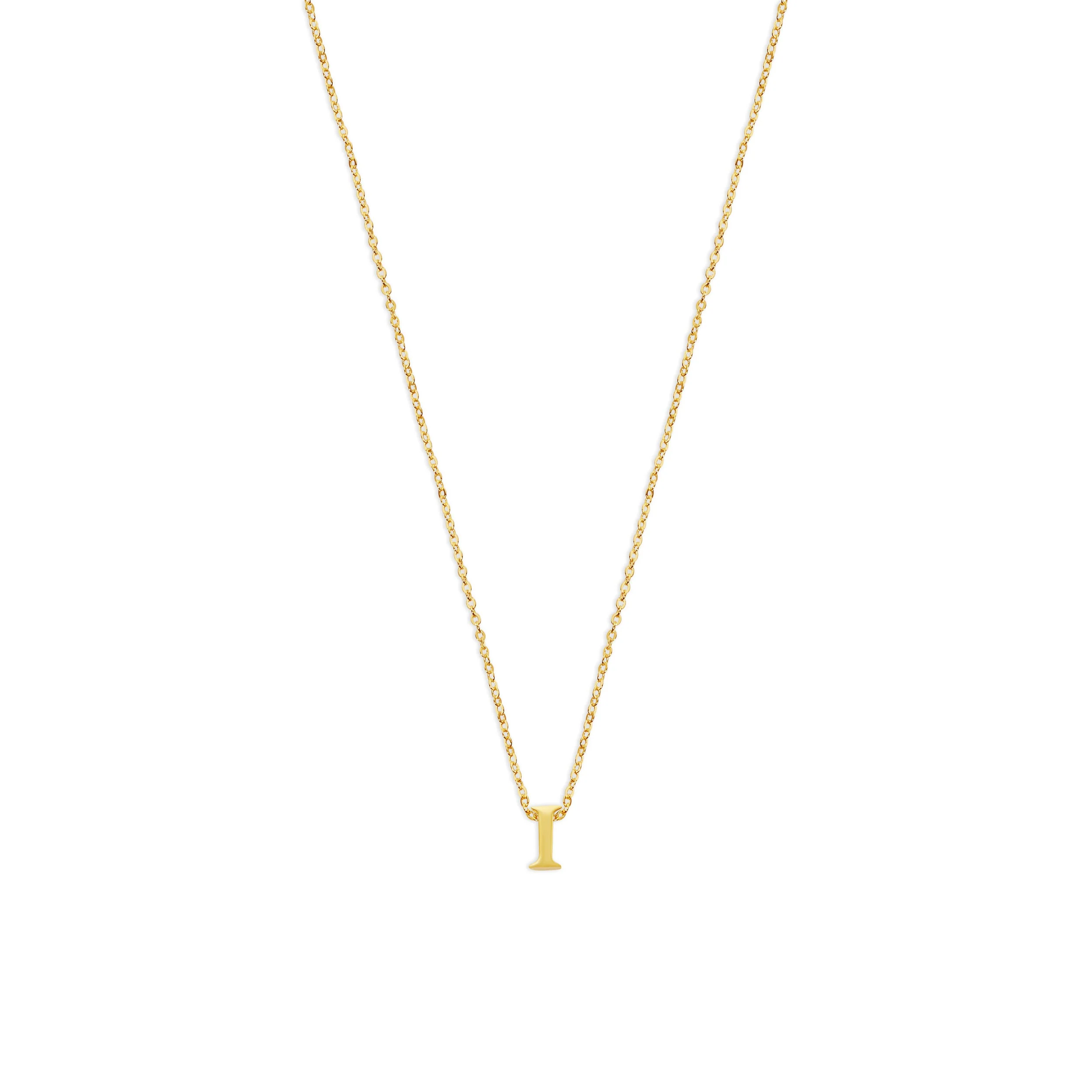 The Tiny Single Initial Block Necklace - Image 14