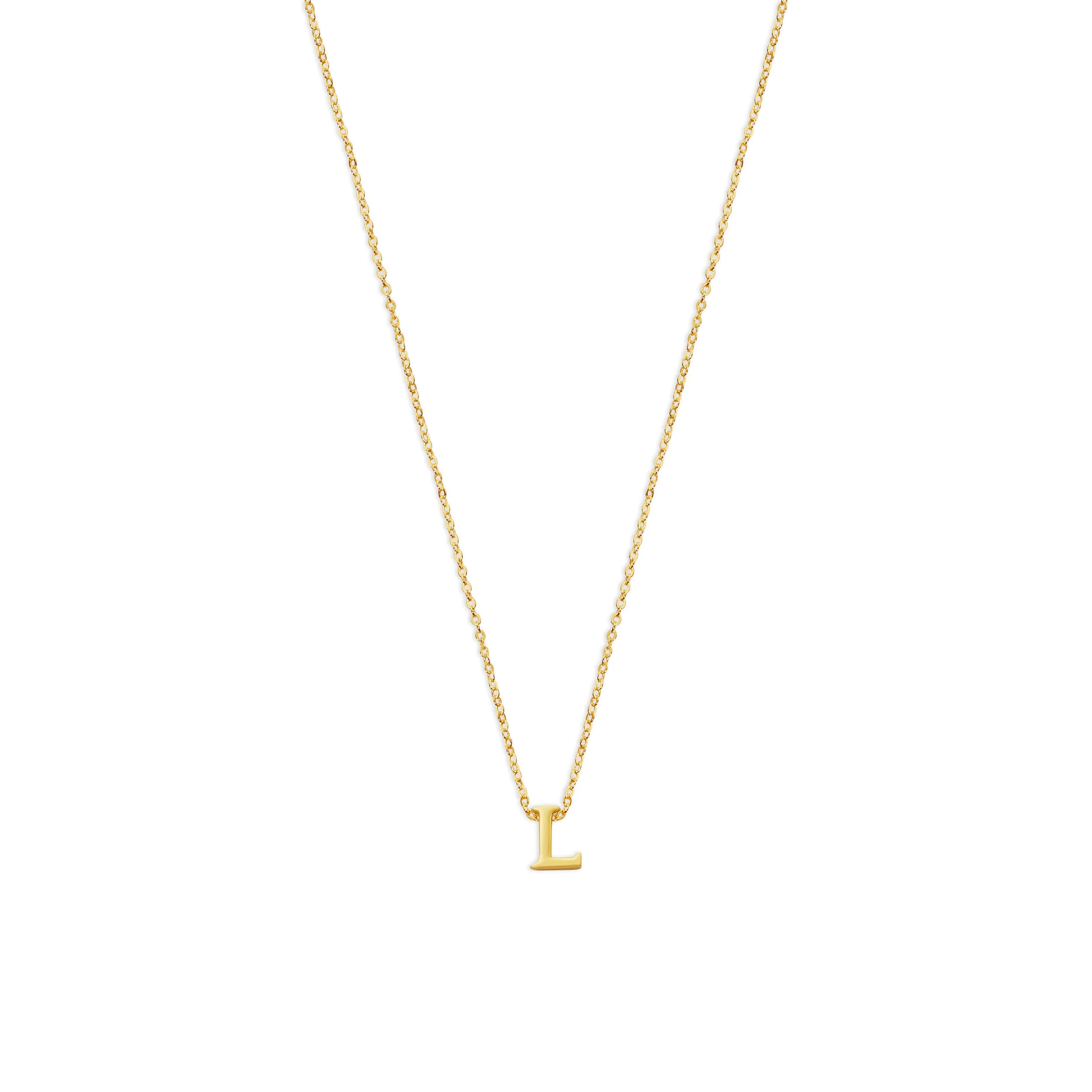 The Tiny Single Initial Block Necklace - Image 18