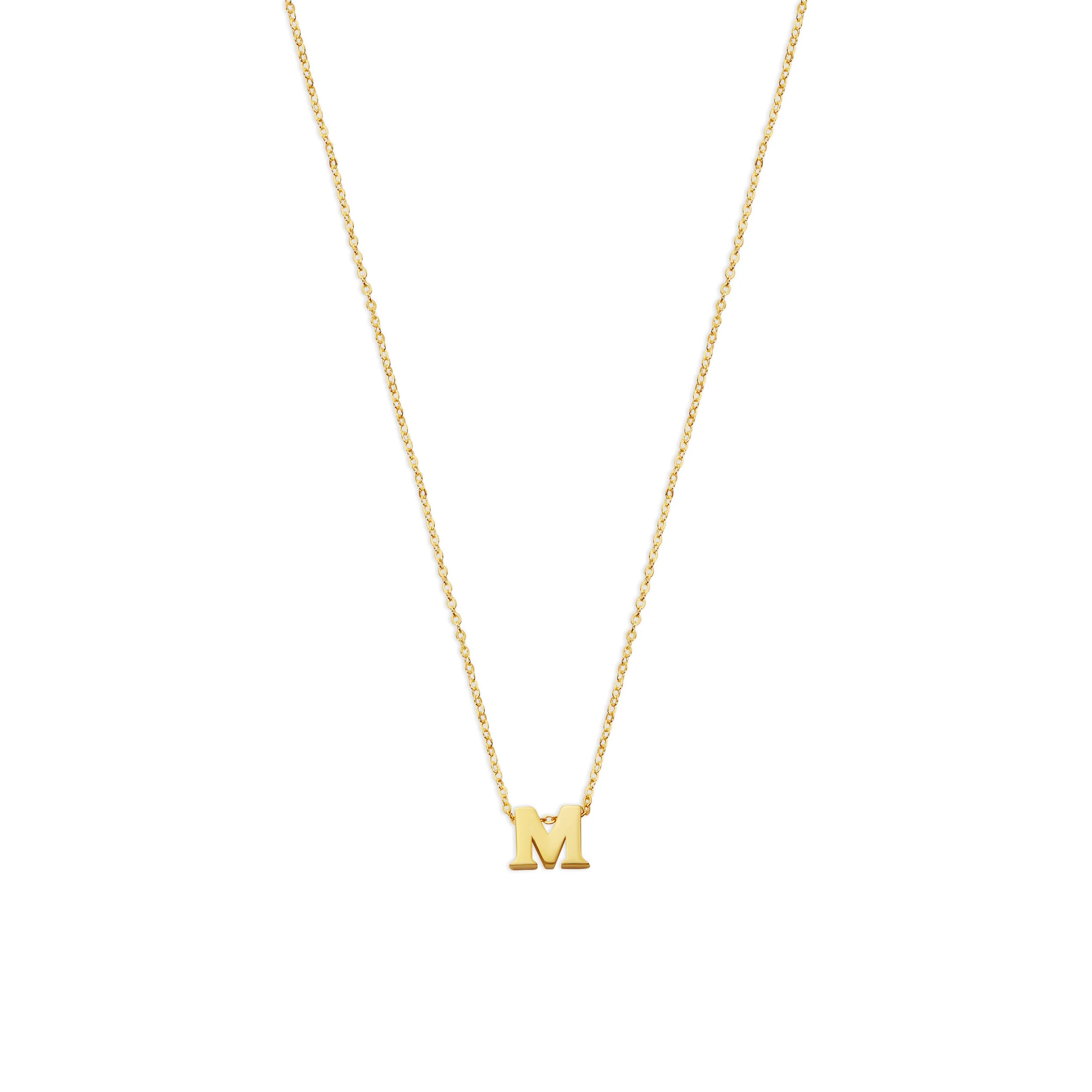 The Tiny Single Initial Block Necklace - Image 19