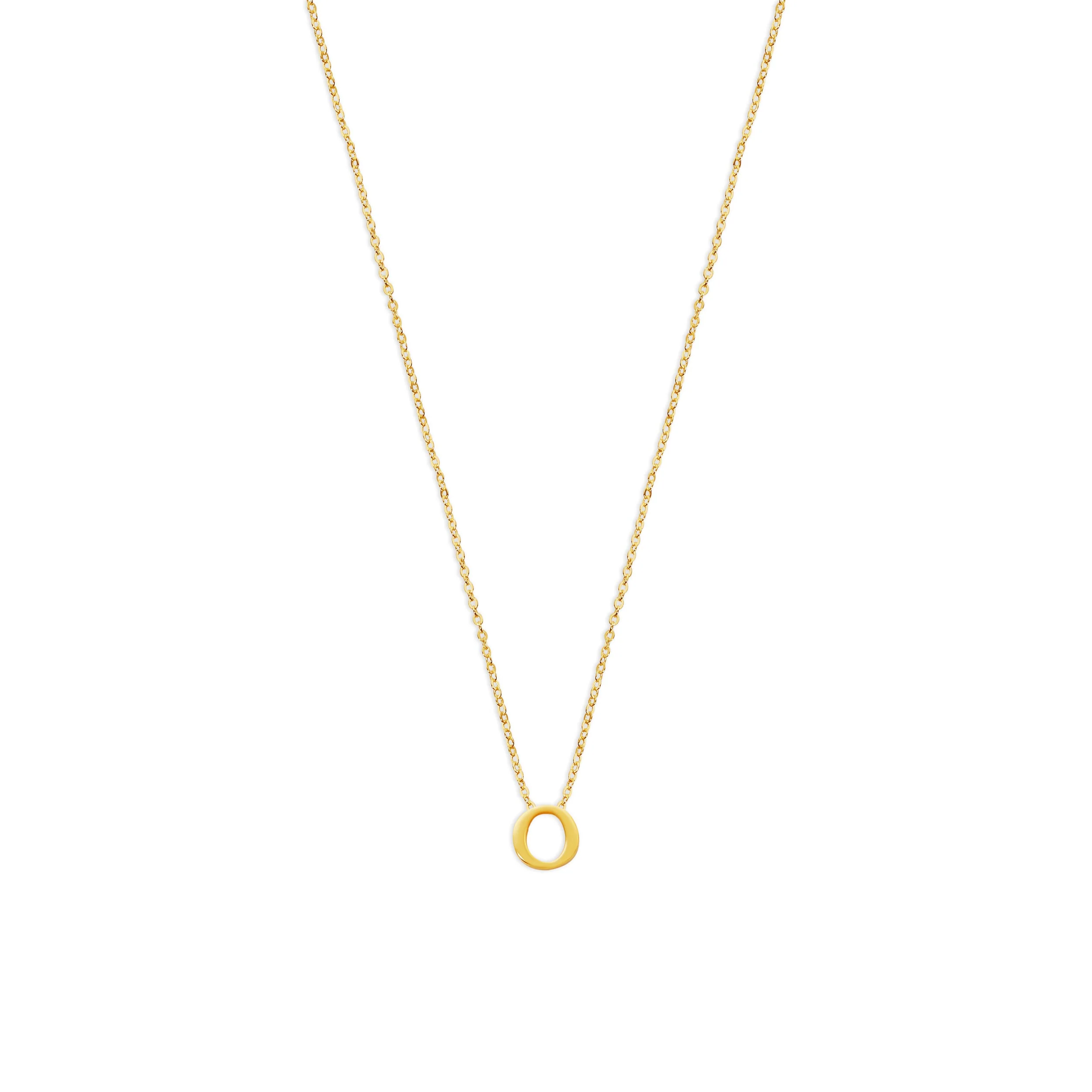 The Tiny Single Initial Block Necklace - Image 22