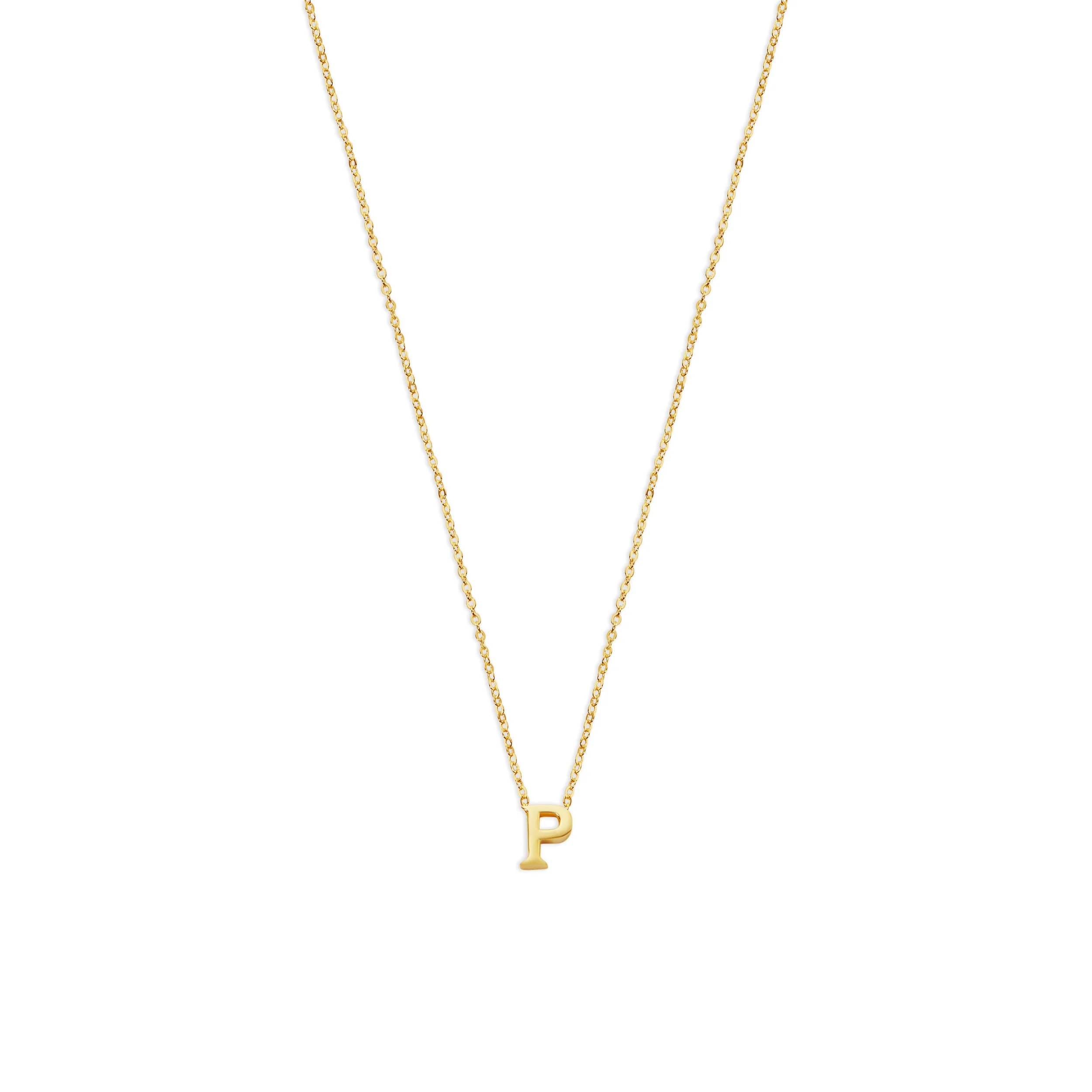 The Tiny Single Initial Block Necklace - Image 23