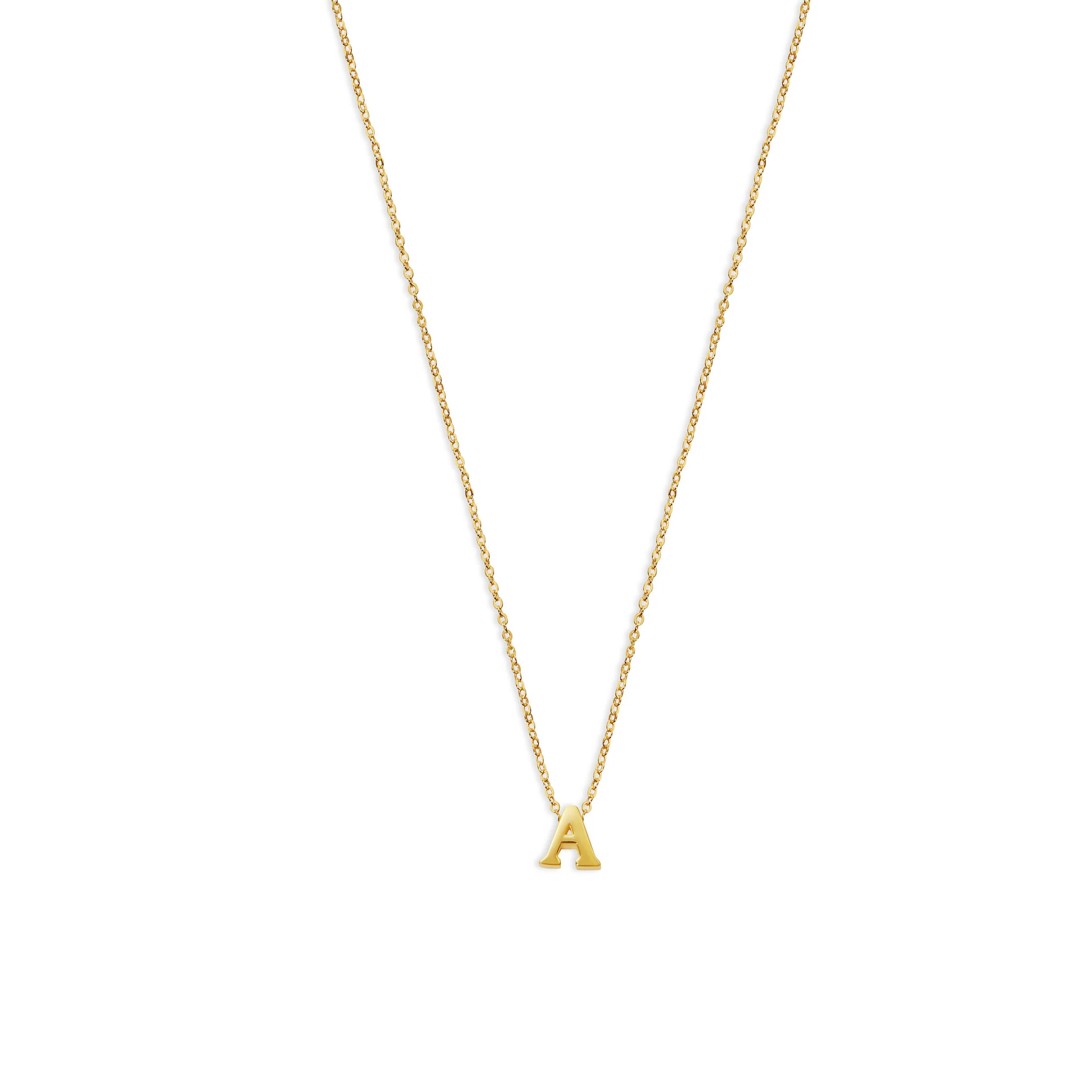 The Tiny Single Initial Block Necklace - Image 26