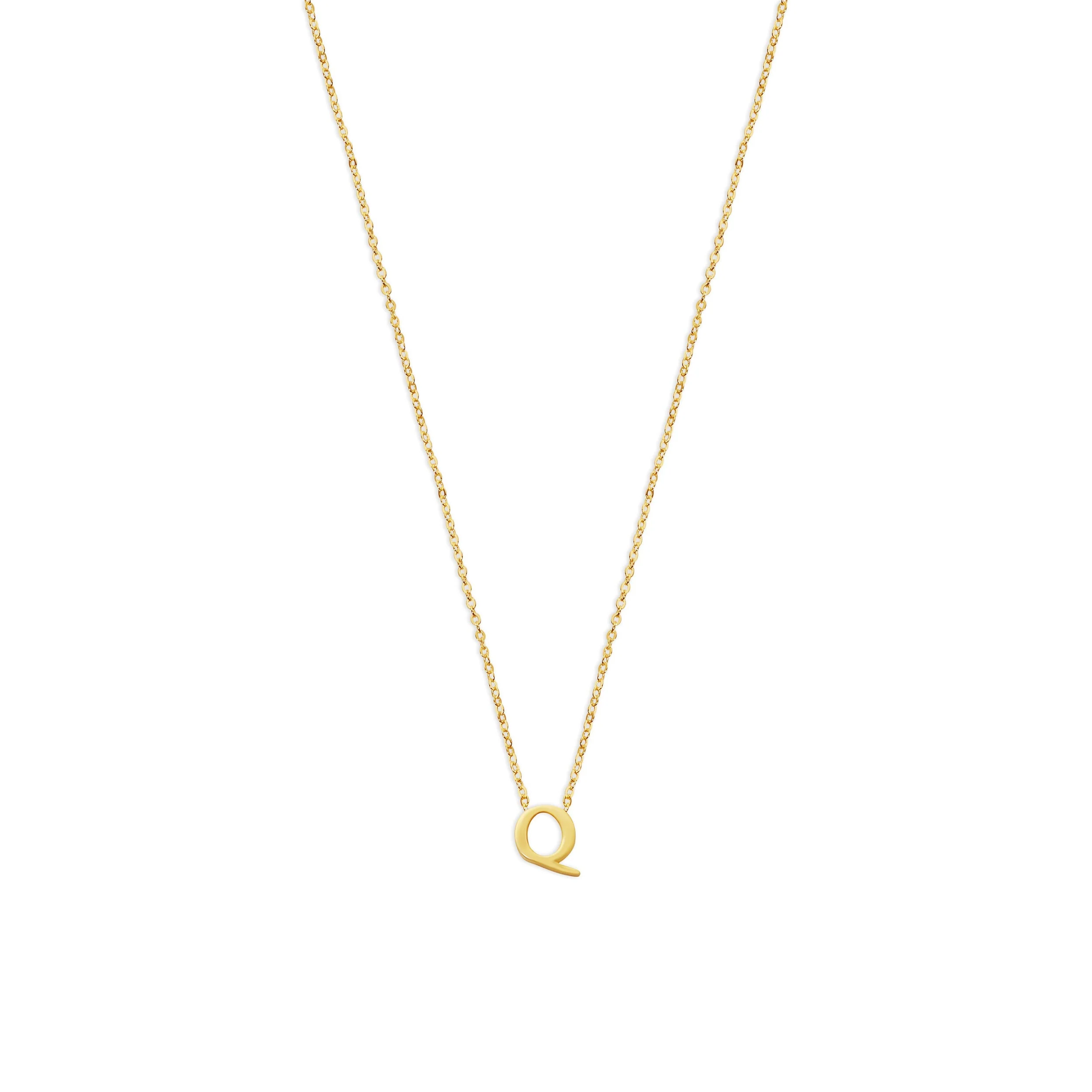 The Tiny Single Initial Block Necklace - Image 29