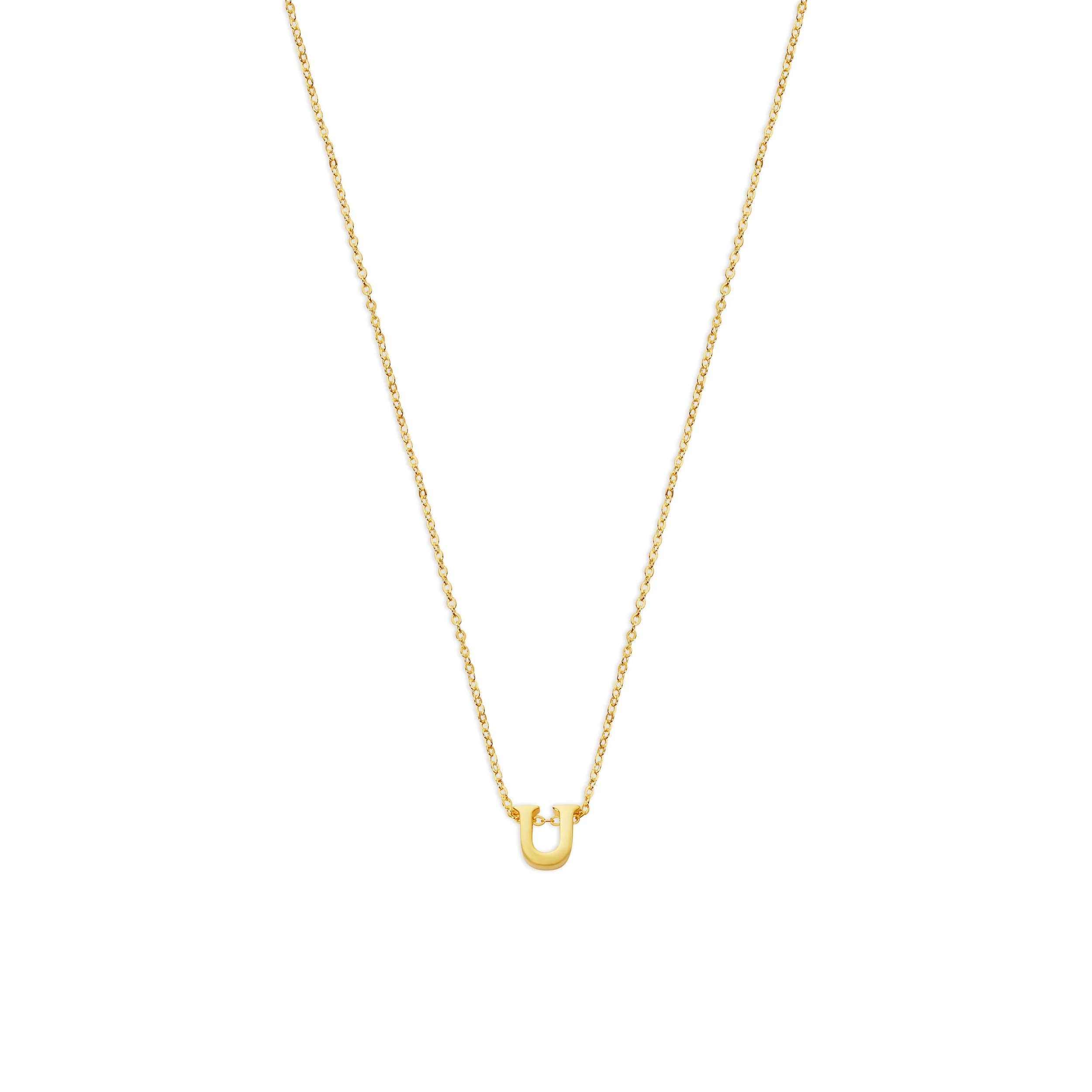 The Tiny Single Initial Block Necklace - Image 32