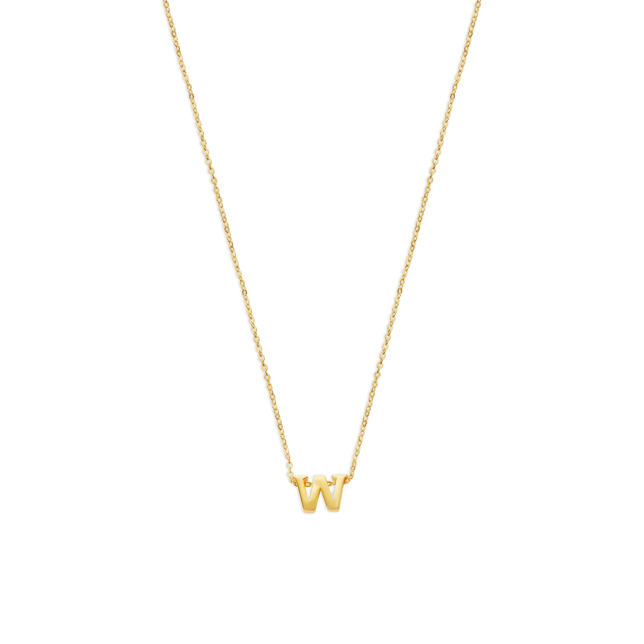 The Tiny Single Initial Block Necklace - Image 34