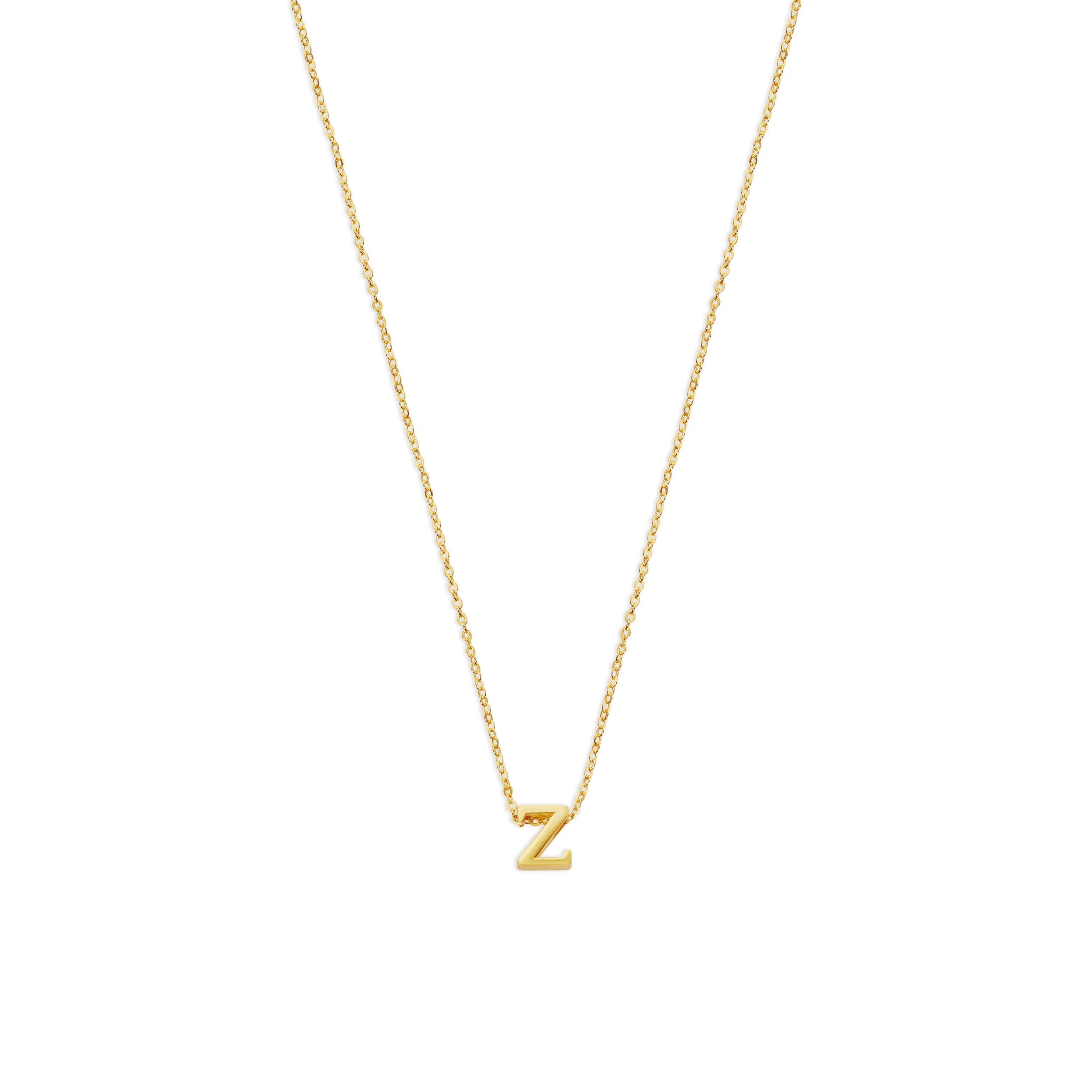 The Tiny Single Initial Block Necklace - Image 37