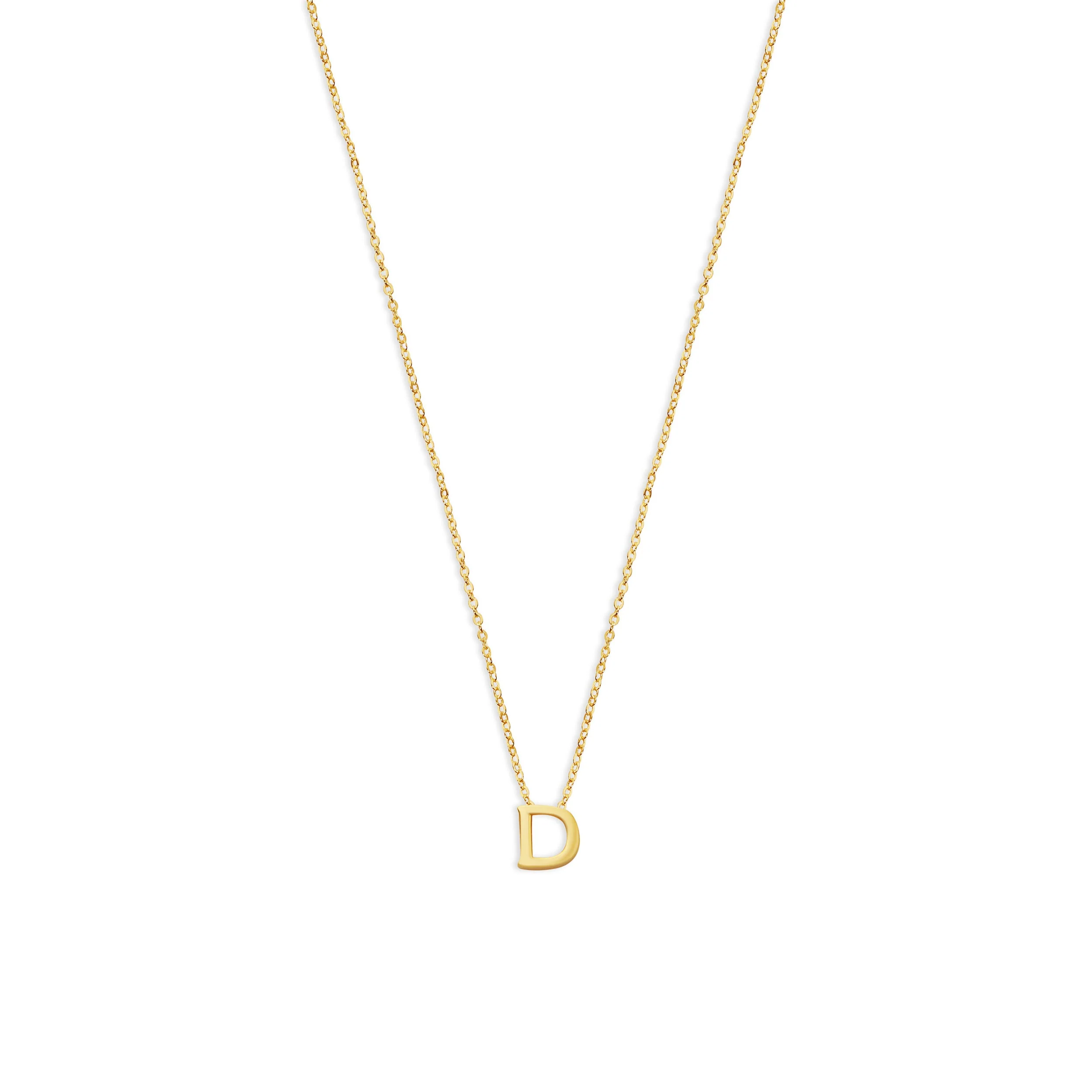 The Tiny Single Initial Block Necklace - Image 4