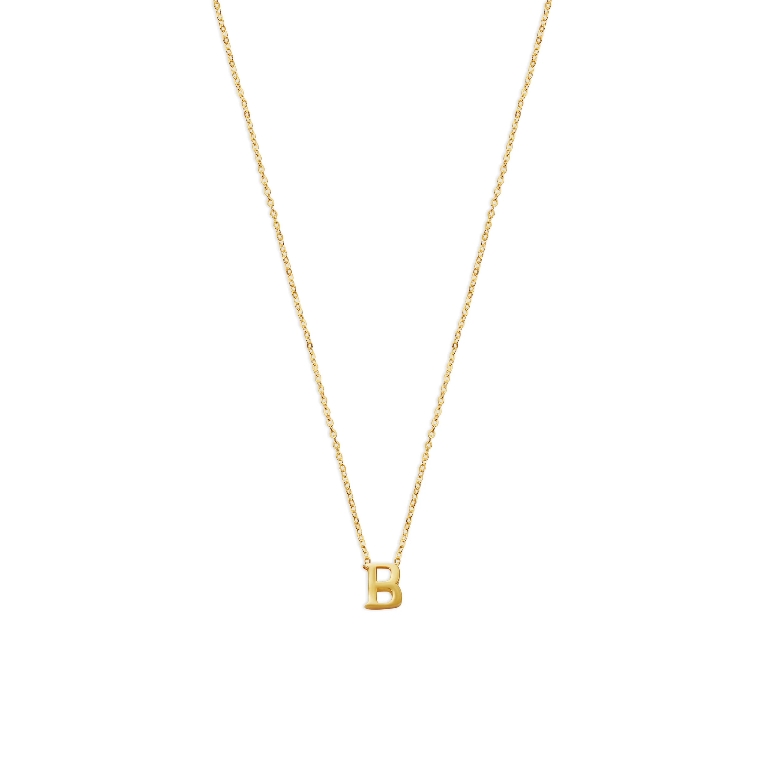 The Tiny Single Initial Block Necklace - Image 6