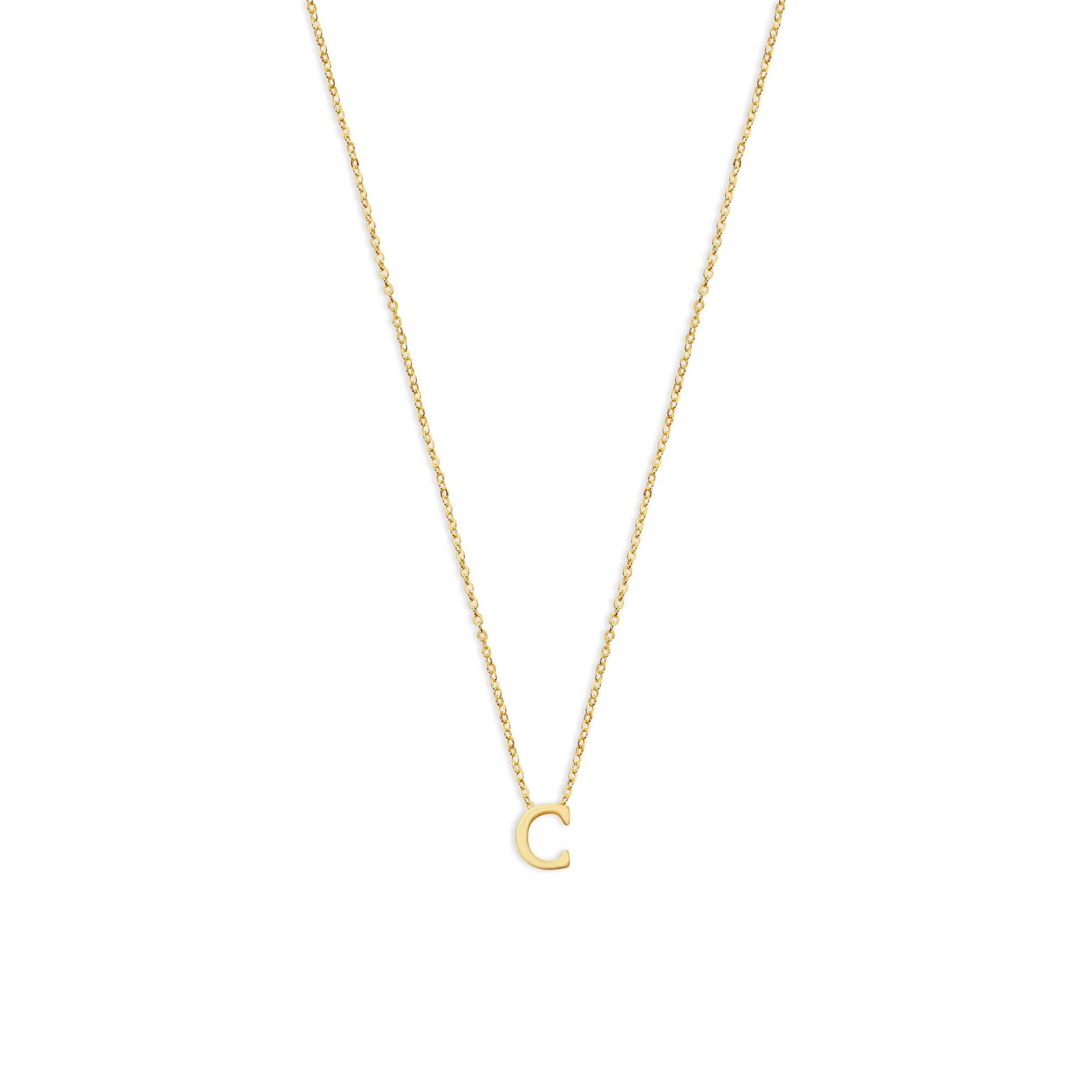 The Tiny Single Initial Block Necklace - Image 7