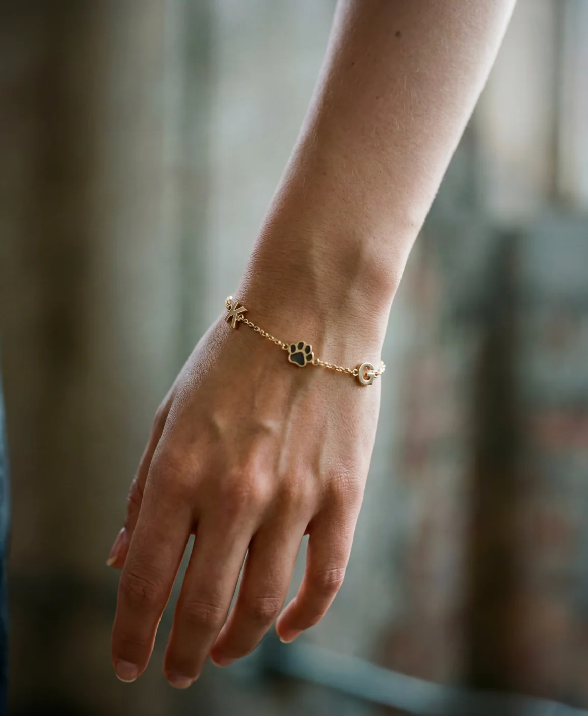 The Two Initial Block Paw Bracelet - Image 5