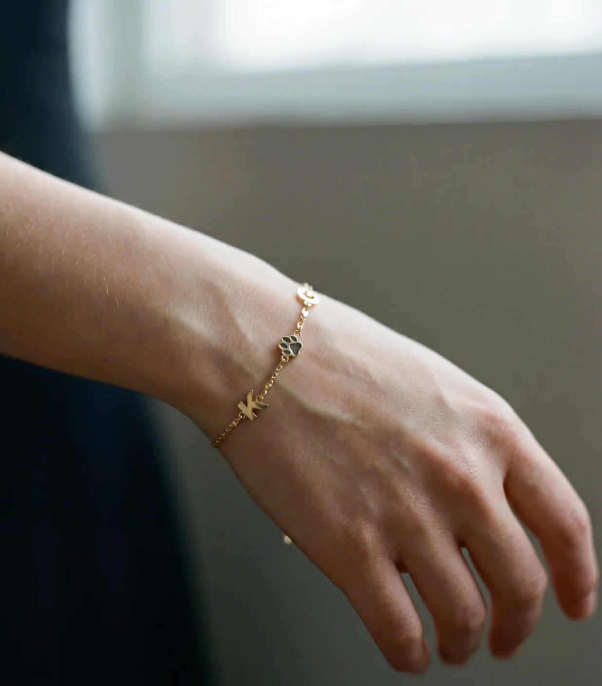 The Two Initial Block Paw Bracelet - Image 6