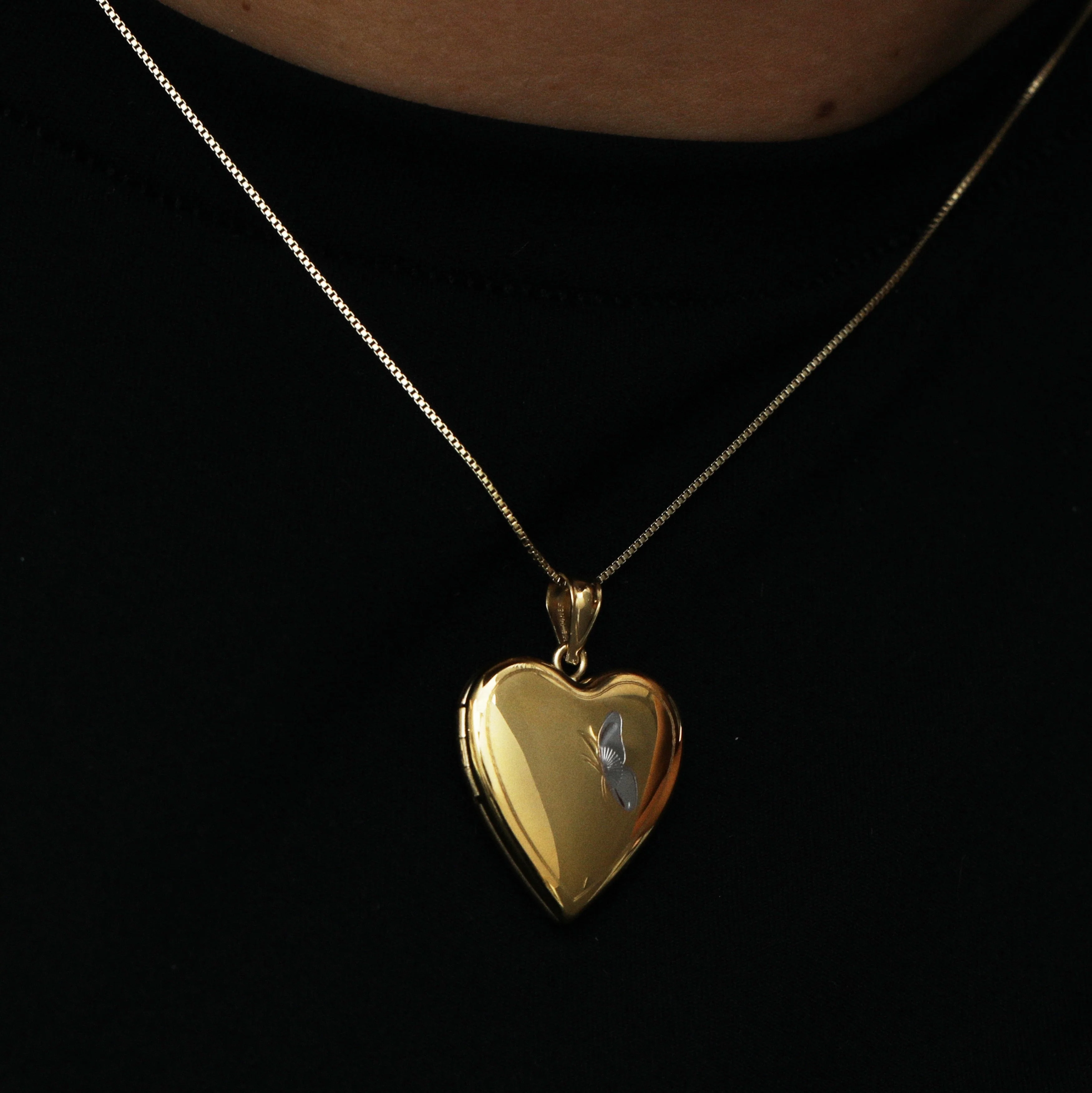 The Two Tone Butterfly Photo Locket - Image 8