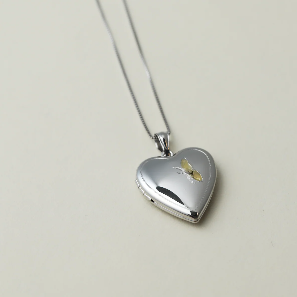 The Two Tone Butterfly Photo Locket - Image 9