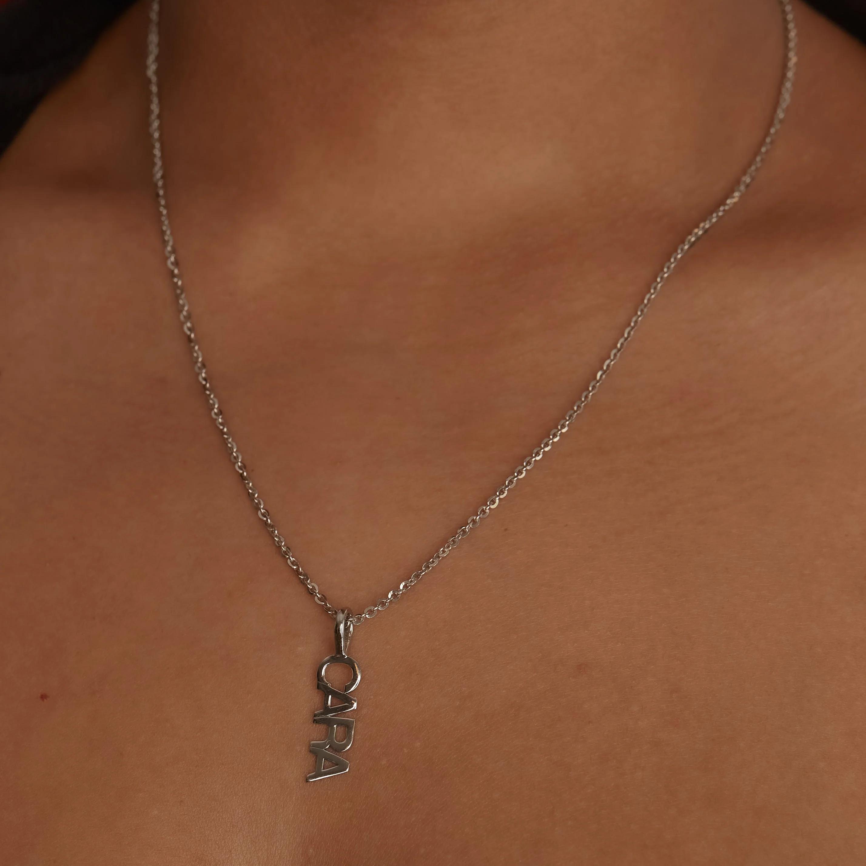 The Vertical Block Nameplate Necklace - Image 4