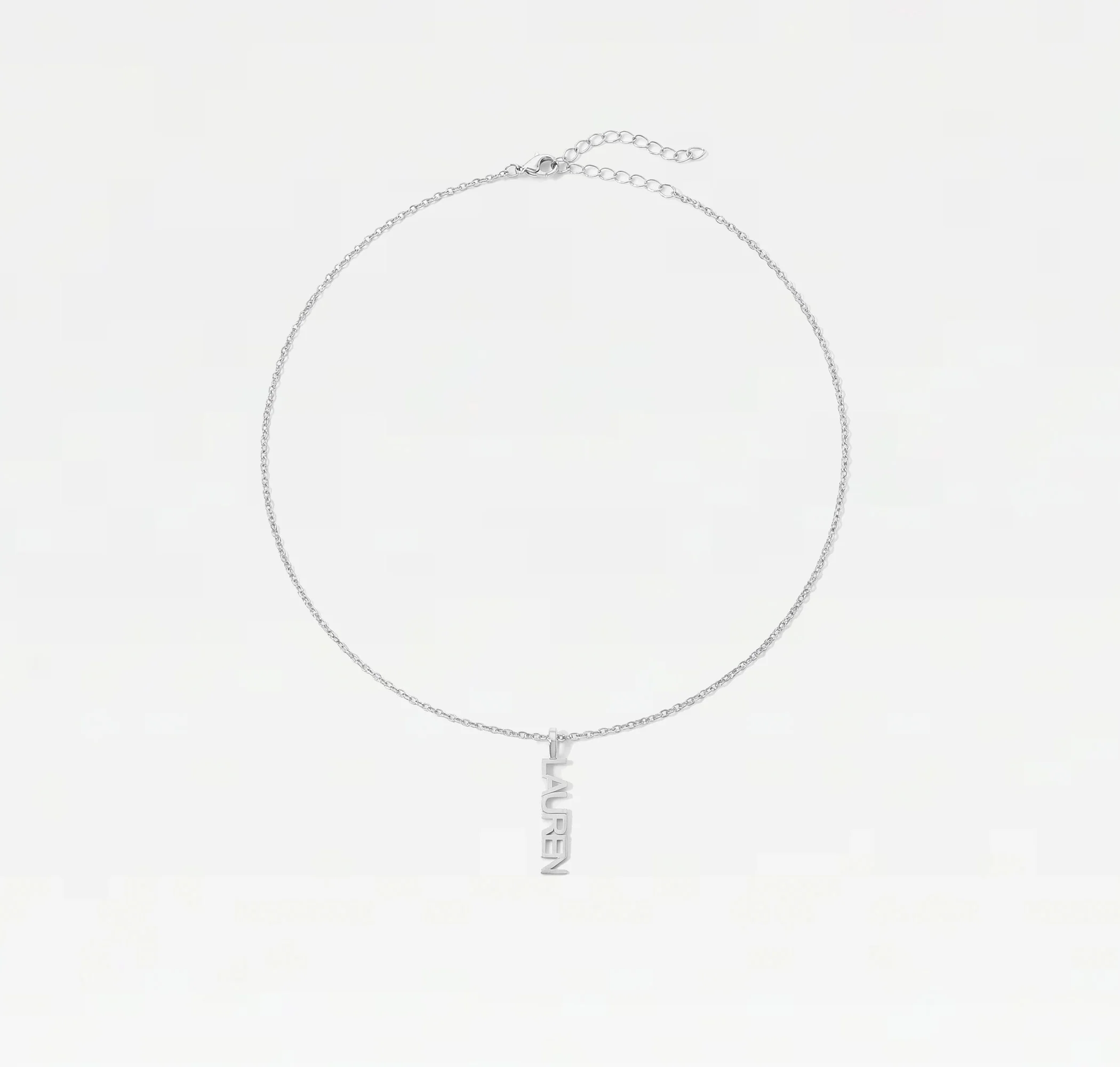 The Vertical Block Nameplate Necklace - Image 5